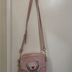 Juicy Couture Pink Crossbody Bag with Embellishments